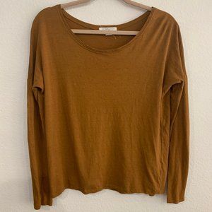 Forever 21 Mustard Yellow Basic Long Sleeve Tee M